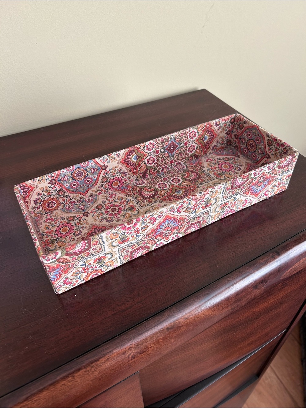 Patterned Decorative Storage Tray - Pink